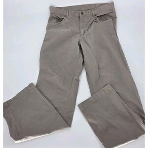 Peter Christian Pants Chino Mens 36x32 Flat Front Trousers Straight Leg Tan